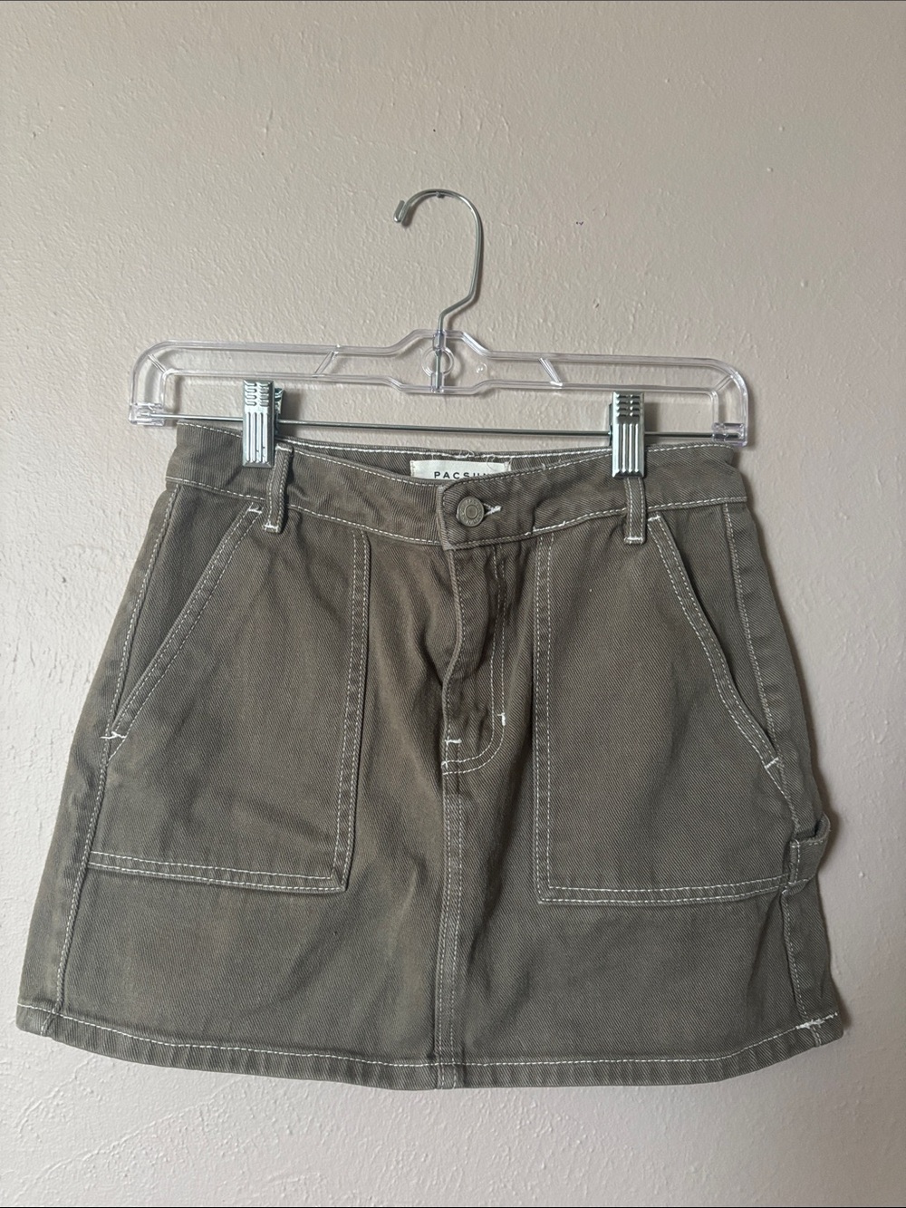 PacSun Olive Green Cargo Pocket Mini Skirt